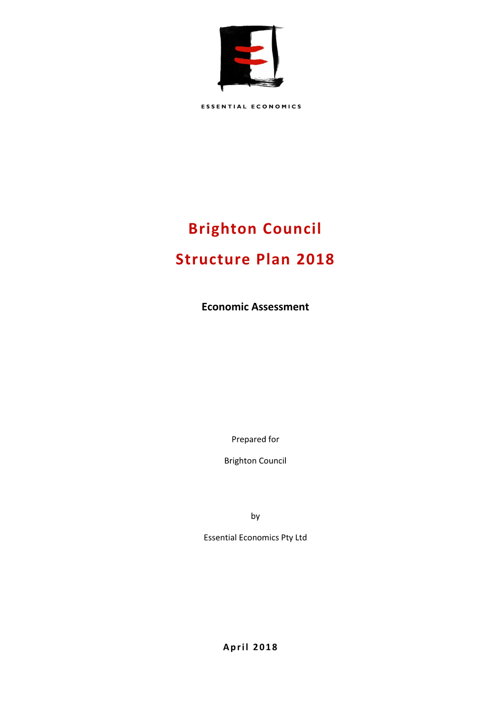 Brighton Structure Plan 2018 – Economic Input