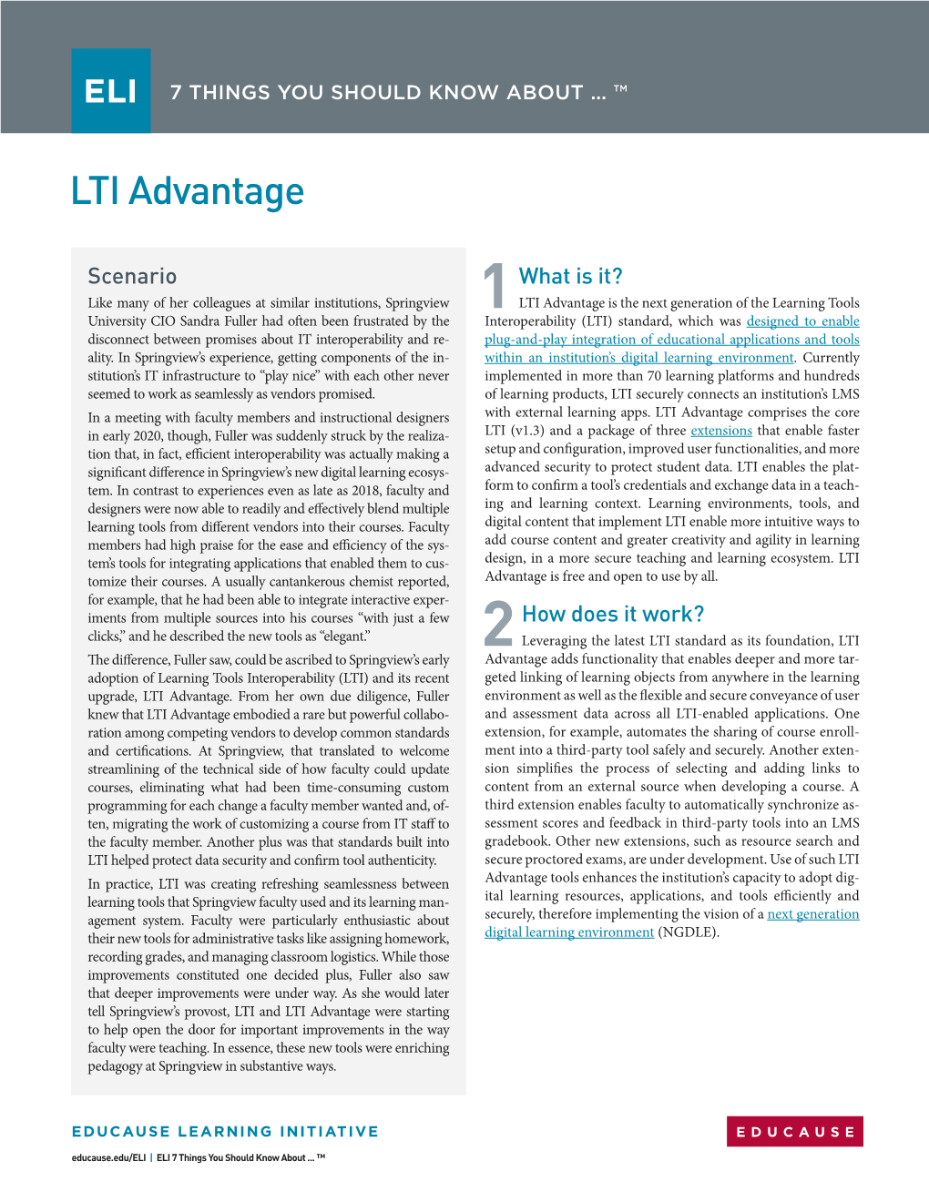 7 Things You Should Know About LTI Advantage