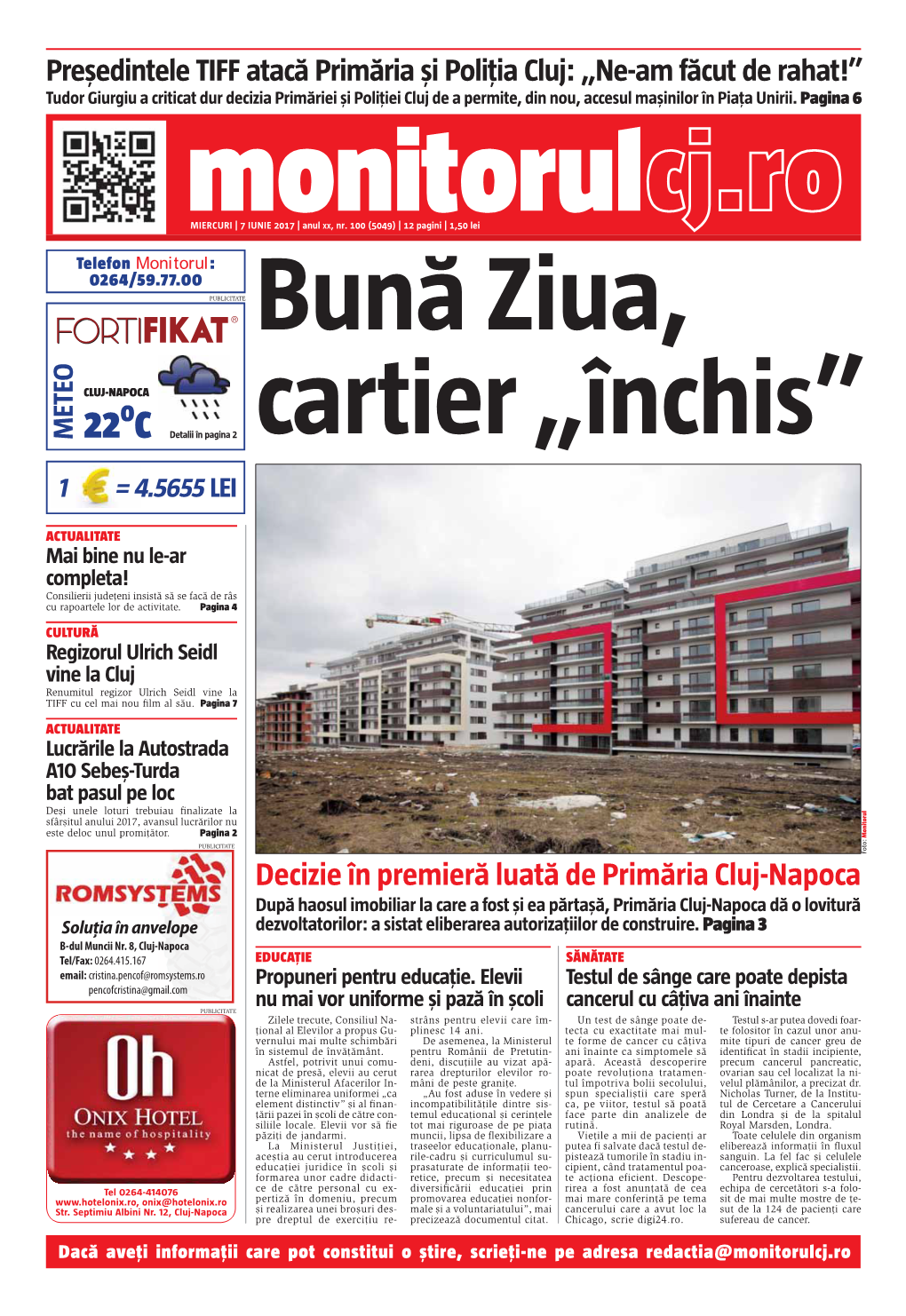 Decizie În Premieră Luată De Primăria Cluj-Napoca