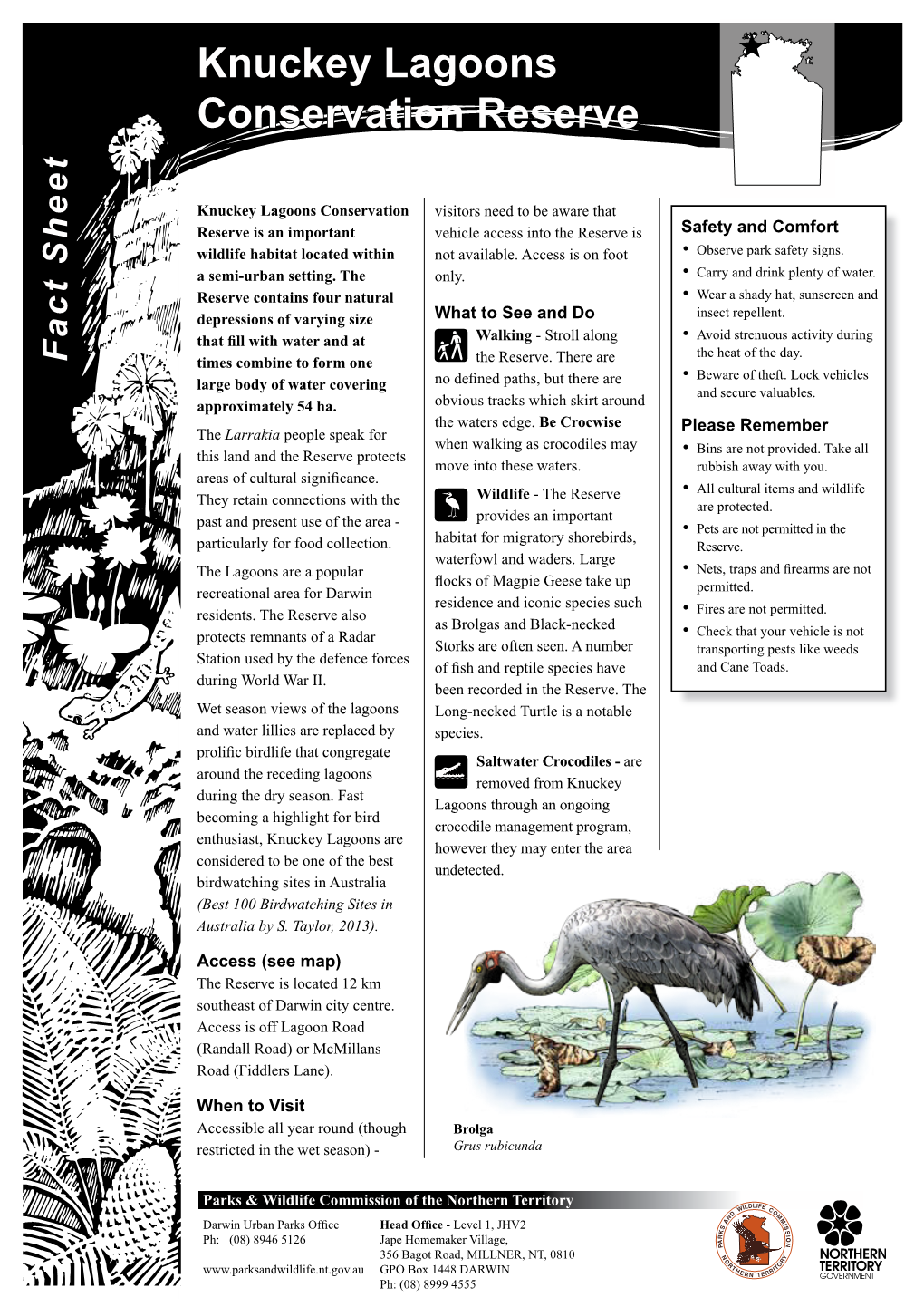 Knuckey Lagoons Conservation Reserve Fact Sheet