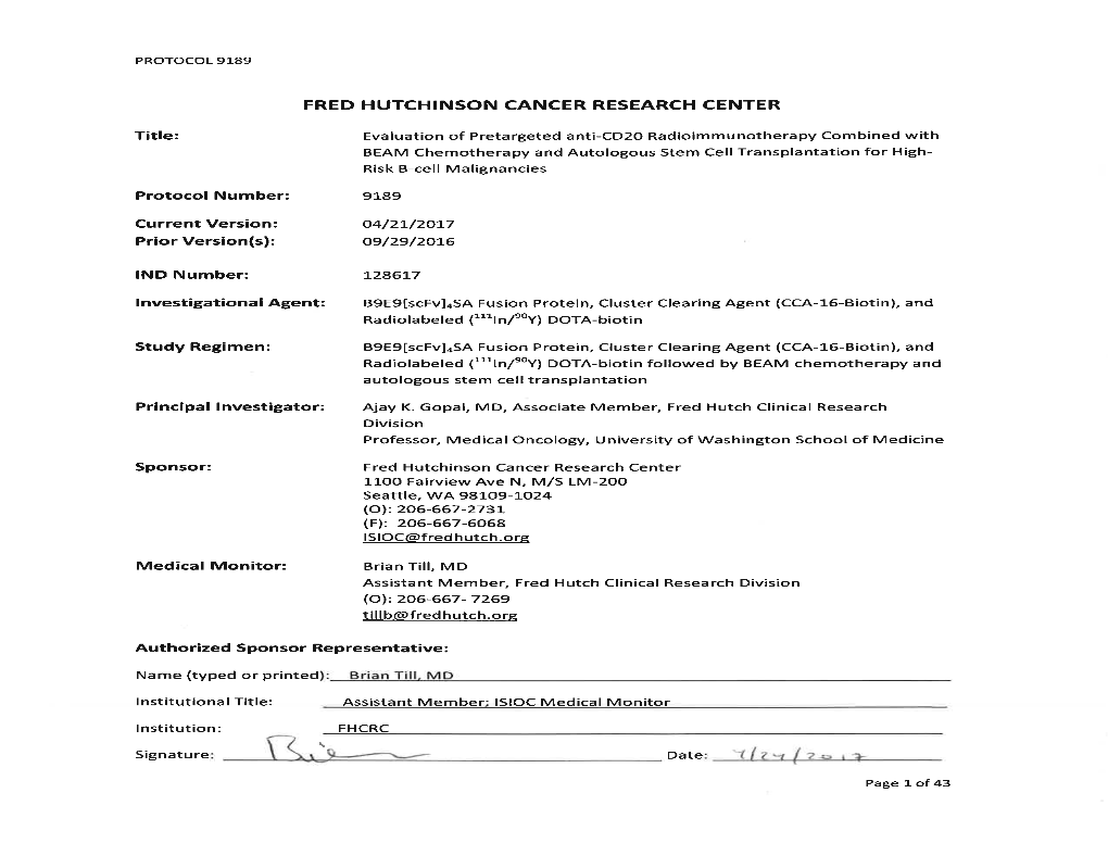 Study Protocol and Statistical Analysis Plan