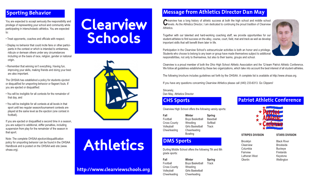 Clearview Athletics Brochure
