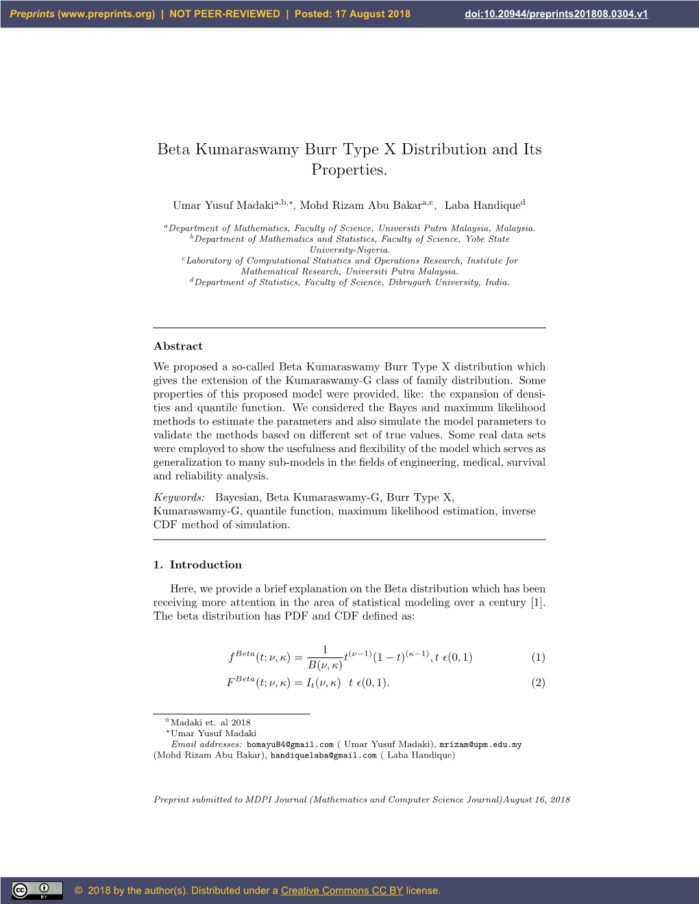 Beta Kumaraswamy Burr Type X Distribution and Its Properties