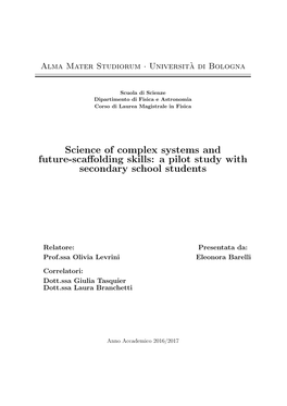 Science of Complex Systems and Future-Scaffolding Skills