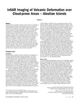 Insar Imaging of Volcanic Deformation Over Cloud-Prone Areas – Aleutian Islands