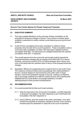 Dunoon Town Centre Spaces for People Temporary Proposals Pdf 255 Kb