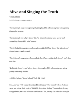 Alive and Singing the Truth by Tom Palaima