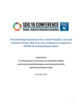 SDG 16 Conference Report