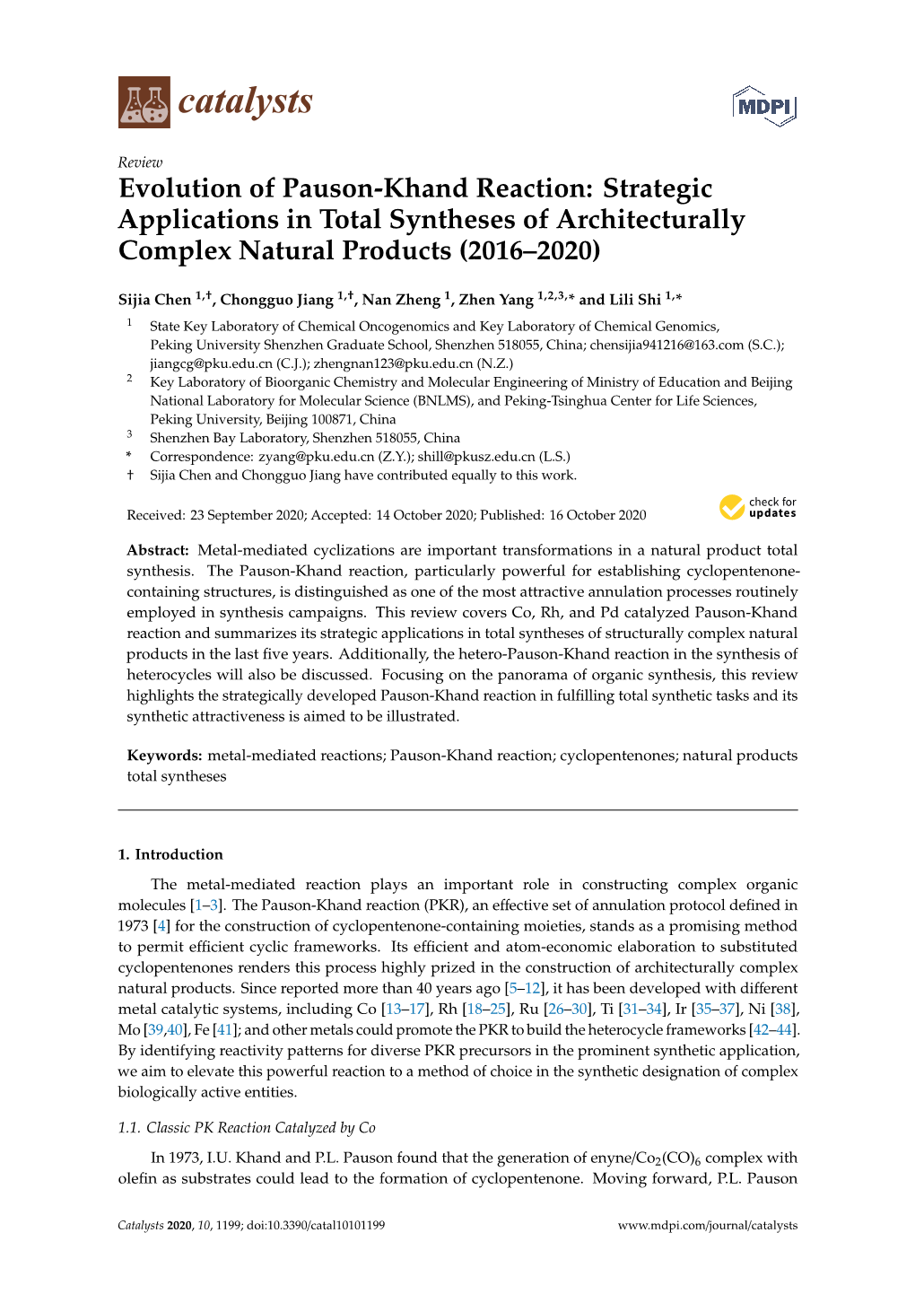 Evolution of Pauson-Khand Reaction: Strategic Applications in Total Syntheses of Architecturally Complex Natural Products (2016–2020)