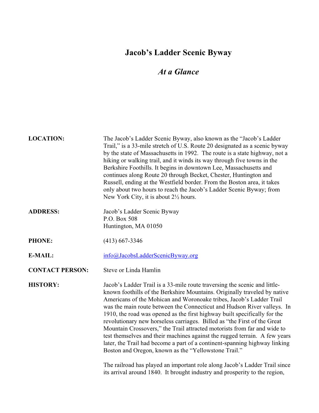 Jacob's Ladder Trail Press Kit (2006)