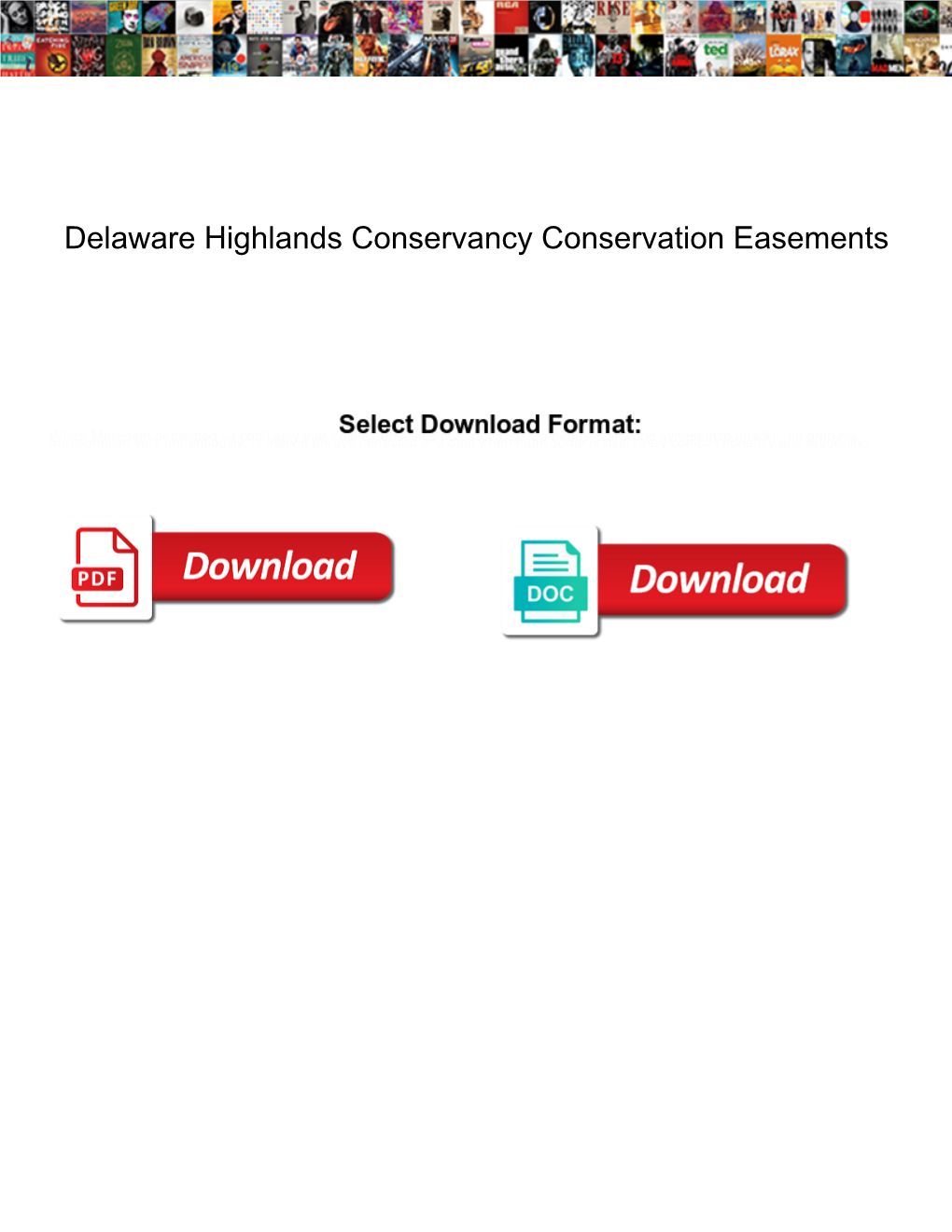 Delaware Highlands Conservancy Conservation Easements