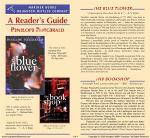 Reader's Guide for the Blue Flower and the Bookshop Published By