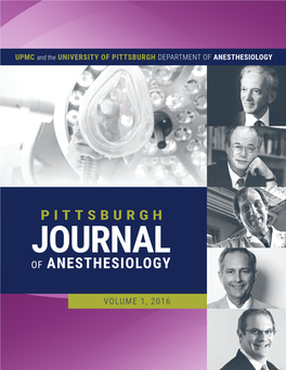 Pittsburgh Journal of Anesthesiology, 2016