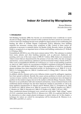 Indoor Air Control by Microplasma