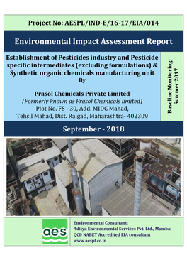 EIA Report Prasol Chemicals