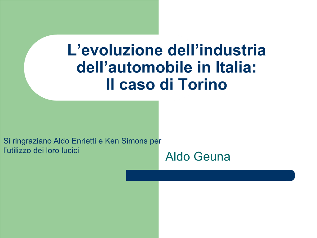 Lezione 6 Industria Dell'auto File