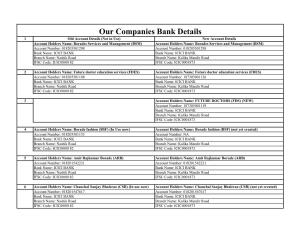 Our Companies Bank Details