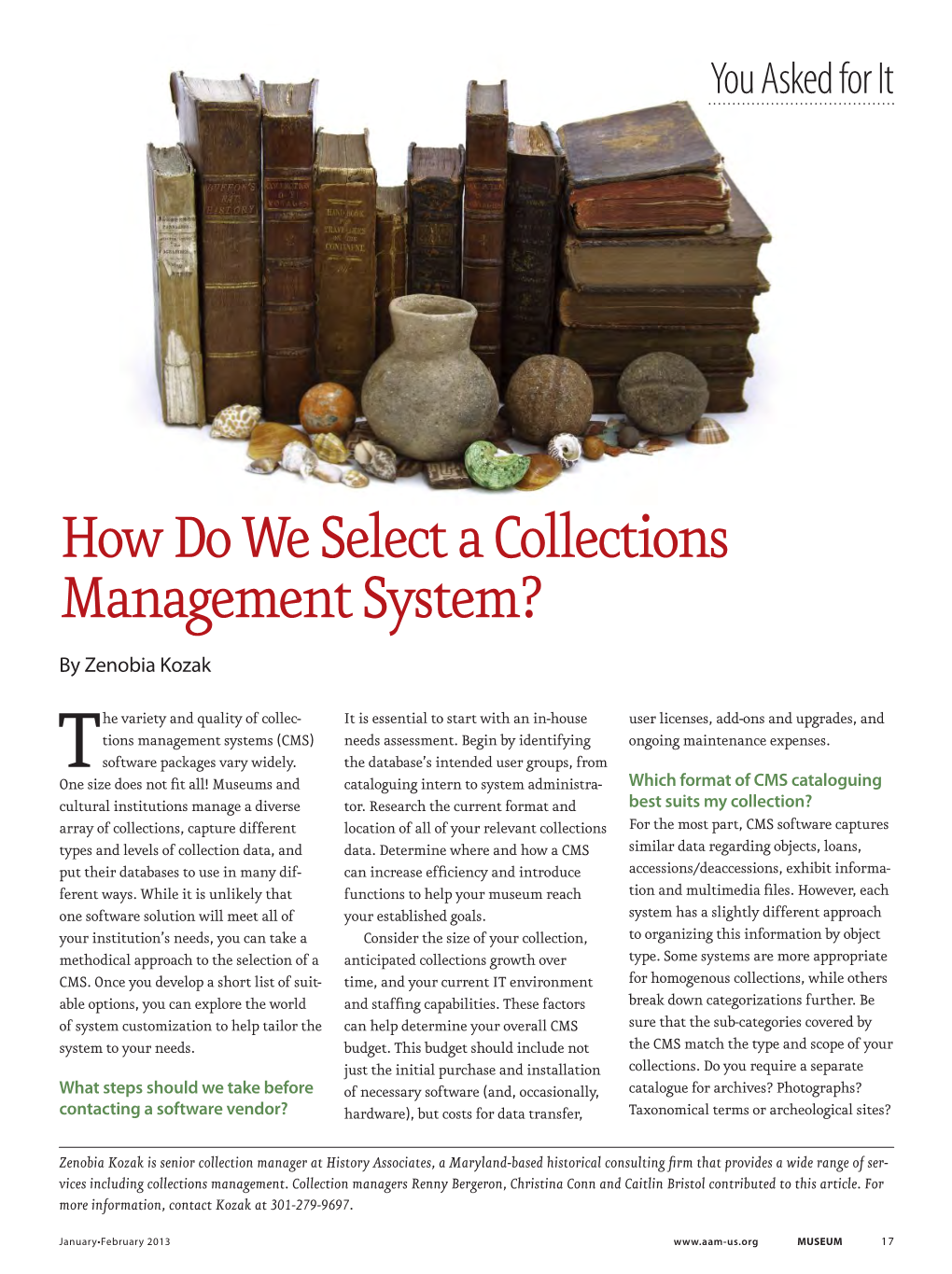 How Do We Select a Collections Management System?