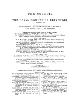 The Council the Royal Society of Edinburgh