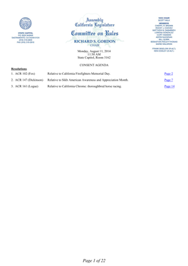 Of 22 California Legislature—2013–14 Regular Session