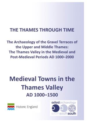 Medieval Towns in the Thames Valley, C AD 1000–1500 by Anne Dodd