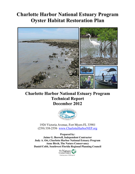 Charlotte Harbor National Estuary Program Oyster Habitat Restoration Plan