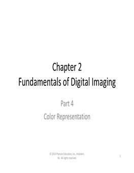 Chapter 2 Fundamentals of Digital Imaging