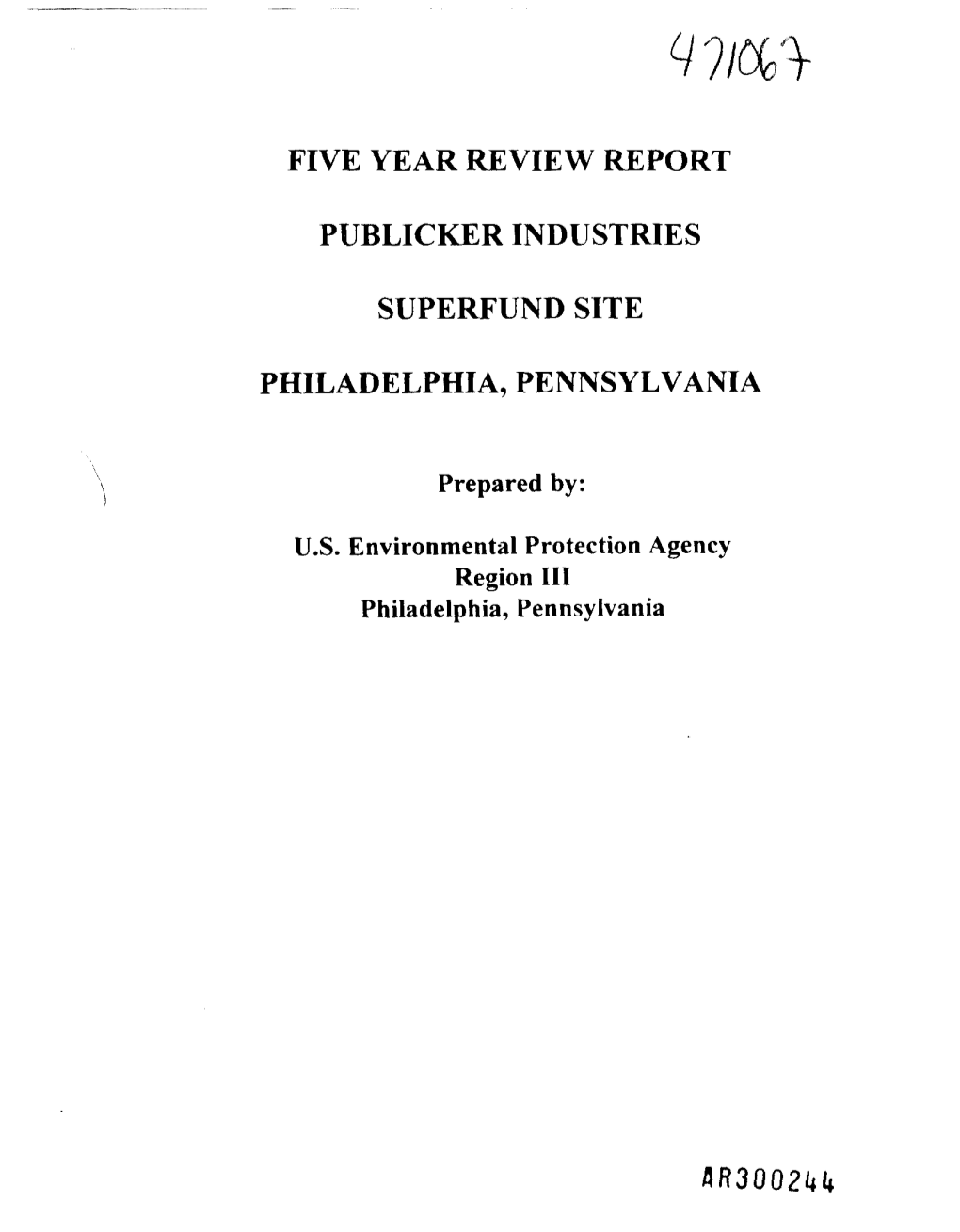 Five Year Review Report