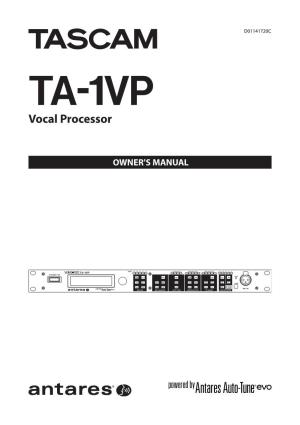 TA-1VP Vocal Processor