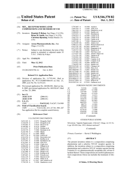 (12) United States Patent (10) Patent No.: US 8,546,378 B2 Behan Et Al