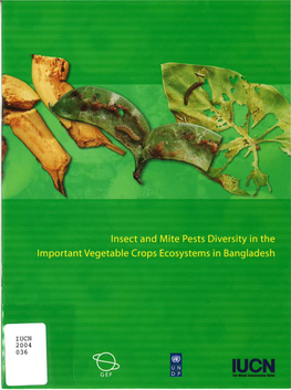 Insect and Mite Pests Diversity in the Important Vegetable Crops Ecosystems in Bangladesh