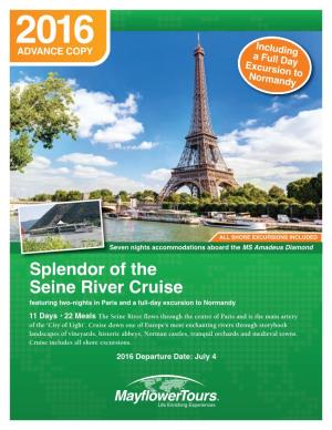 Splendor of the Seine River Cruise Featuring Two-Nights in Paris and a Full-Day Excursion to Normandy