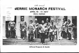 M Narch Festival April 10 - 17, 1977 Hilo, Hawaii