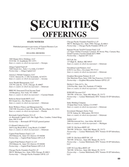 Securities Offerings