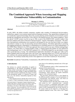 The Combined Approach When Assessing and Mapping Groundwater Vulnerability to Contamination