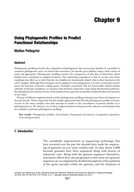 Pellegrini M. Using Phylogenetic Profiles To