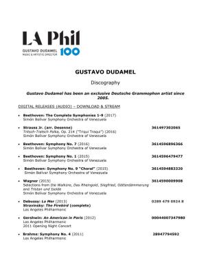 Gustavo Dudamel Discography