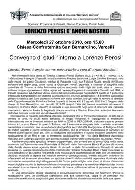 Intorno a Lorenzo Perosi’
