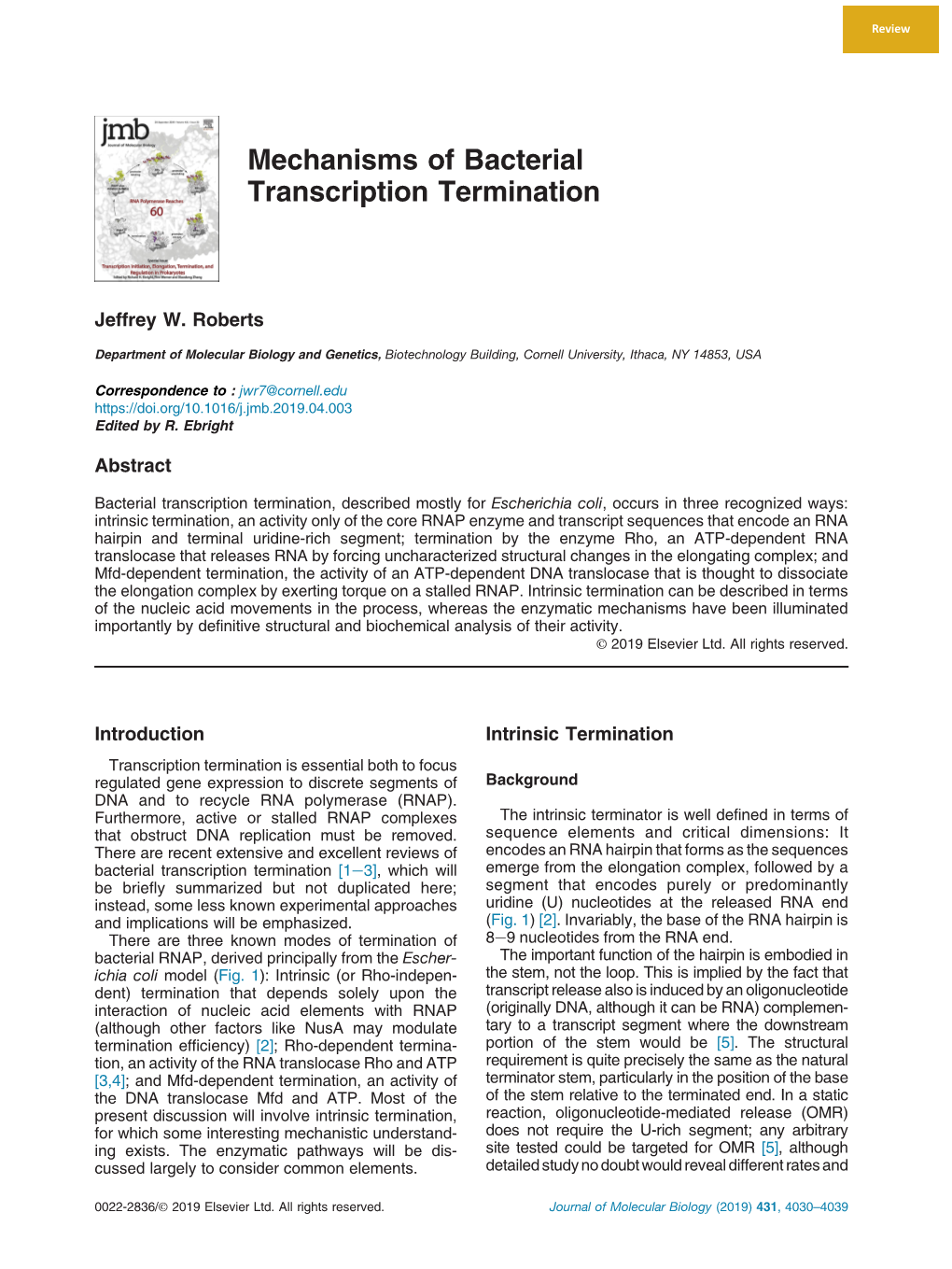 Mechanisms of Bacterial Transcription Termination