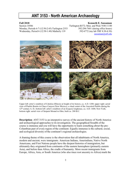 ANT 3153 - North American Archaeology