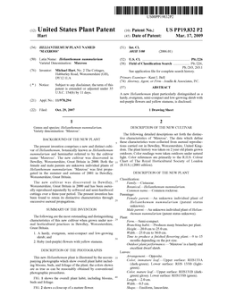 (12) United States Plant Patent (10) Patent No.: US PP19,832 P2 Hart (45) Date of Patent: Mar