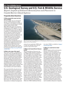 Report: Impacts of Sand Removal from and Placement in Coastal Barrier