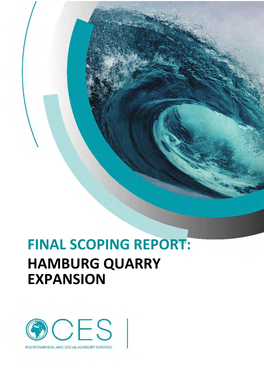 Final Scoping Report: Hamburg Quarry Expansion