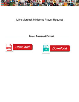 Mike Murdock Ministries Prayer Request
