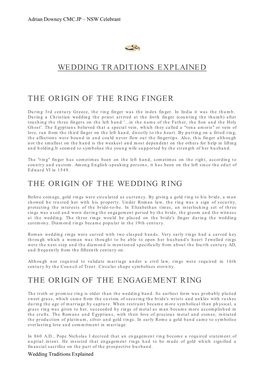 Wedding Traditions Explained the Origin of the Ring Finger