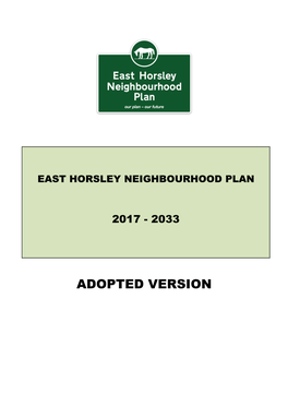 East Horsley Neighbourhood Plan