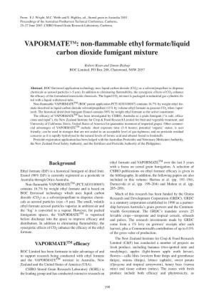 Non-Flammable Ethyl Formate/Liquid Carbon Dioxide Mixture Damaged Produce Is Downgraded in Value