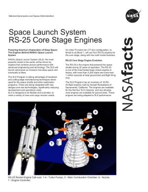 Space Launch System RS-25 Core Stage Engines