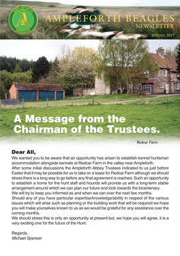 A Message from the Chairman of the Trustees