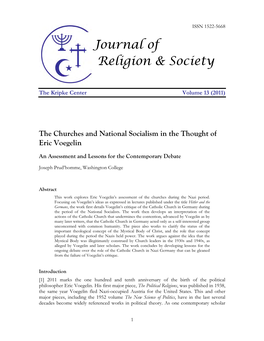 Journal of Religion & Society